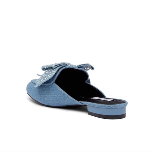 Cape Robbin Adel Denim Bow Mules Shoes - Picture 5 of 5